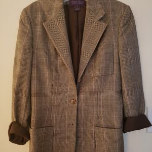 Ralph Lauren oversized plaid blazer
